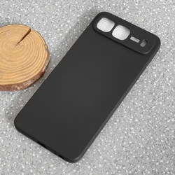 Black Matte Silicone TPU Soft Slim Case - Protective Back Cover & Bumper for Infinix Hot 60i 5G (Black)