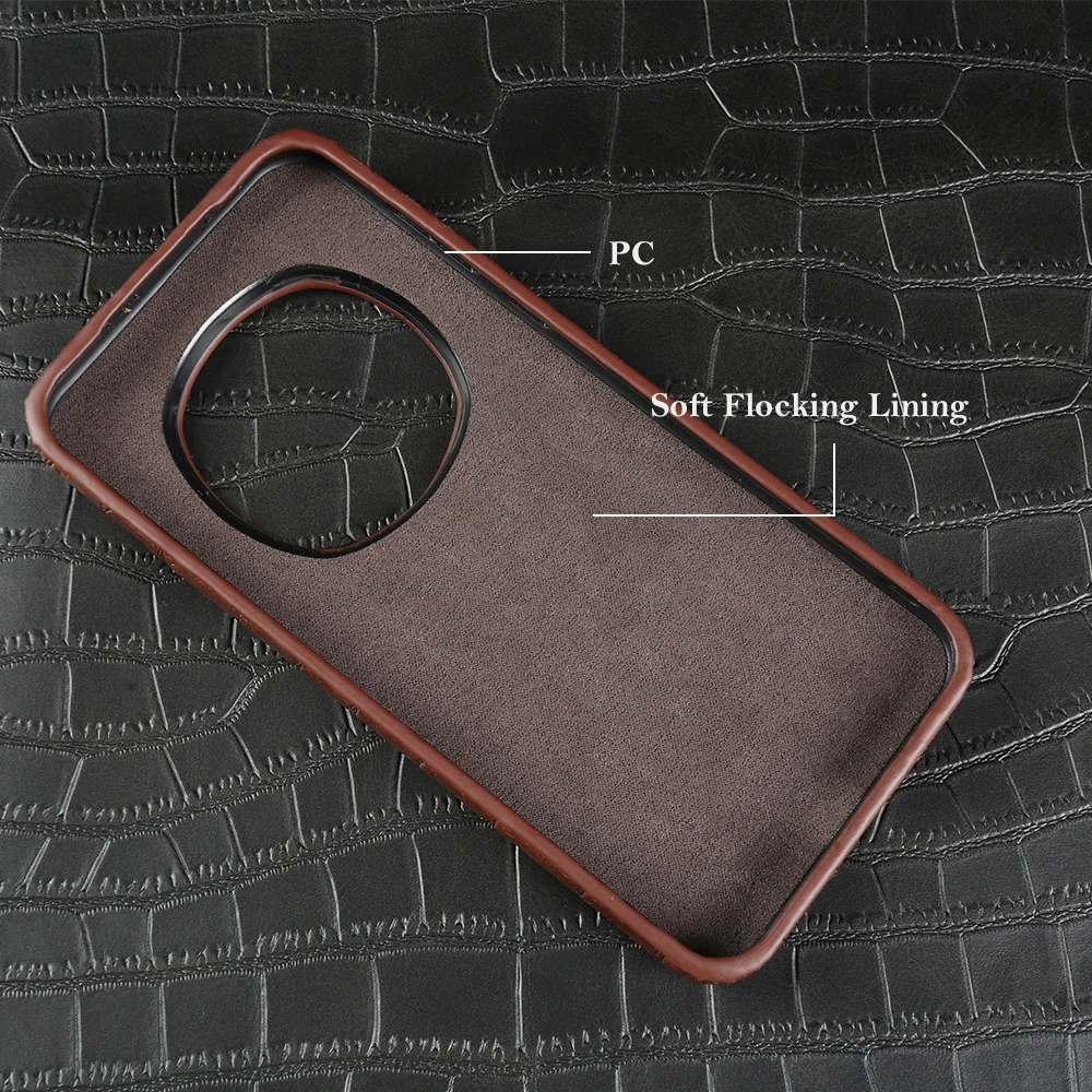 Magnetic Leather Case with Wireless Charging Compatibility