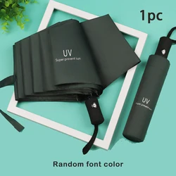 Deluxe Automatic Umbrella - One - Touch Open/Close, Compact Foldable Design, Navy & Black (Green)