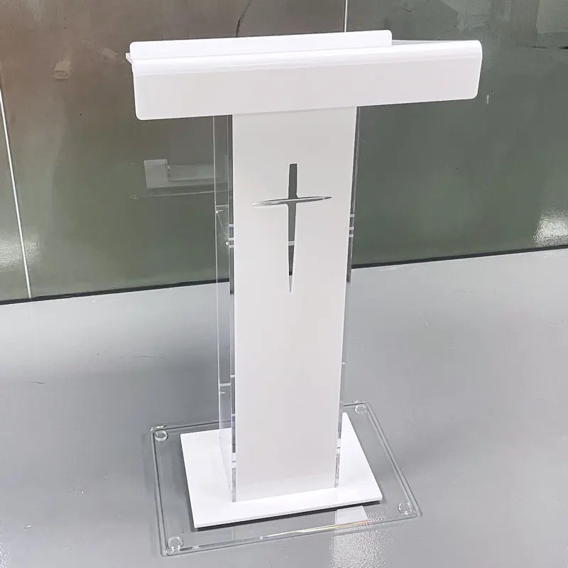 Ultra Clear Acrylic Pulpit Podium Stand Modern Portable Pulpits for Churches Pastors Modern School Classroom Lecterns Music