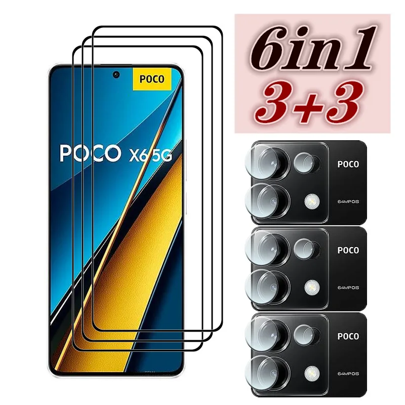 Aggiornamenti Vetro Temperato Per Xiaomi Poco X6 Per Poco X6 Pro Screen Protector Hd Pellicola Anteriore Per Poco X6 X6 Pro Soft Camera Film