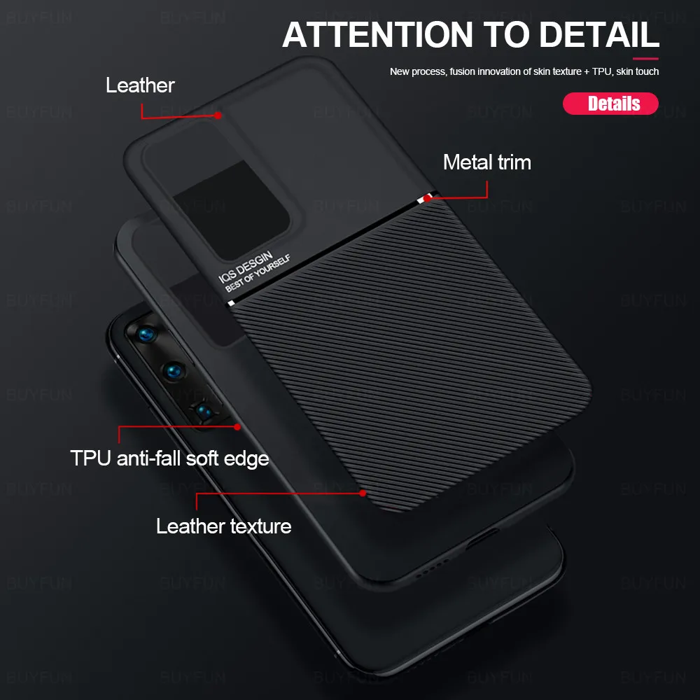 Silicone Magnetic Car Holder Leather Soft Phone Cover Case