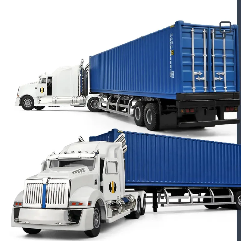 

1:50 Container Truck Transport Container Heavy Truck Semi Trailer Alloy Truck Trailer Toy Car Model