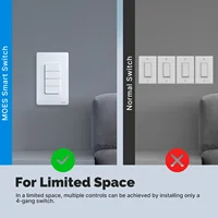 MOES Tuya Matter WiFi Smart Light Button Switch Neutral Wire Required Grounded Design APP Remote Control Alexa Google Home - Image 3