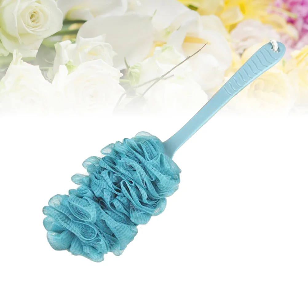 

Gauze Bath Ball Long Handle Bathbrushes Gauze Bath Brush Blue