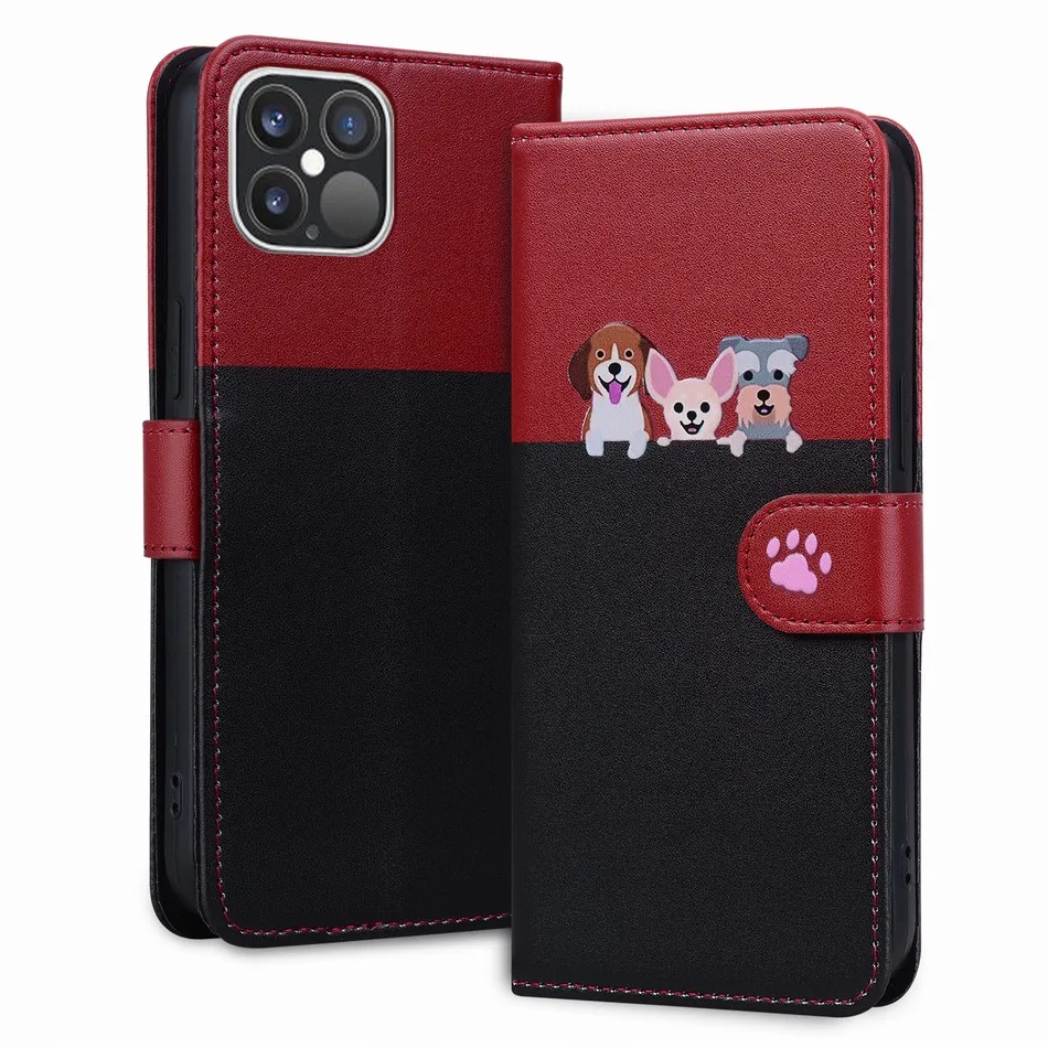 

Leather Flip Case For Samsung Galaxy S10 S9 S8 S23 S21 S20 FE S22 Ultra Plus 5G Wallet Card Slots Cute Animals Phone Cover #SCA