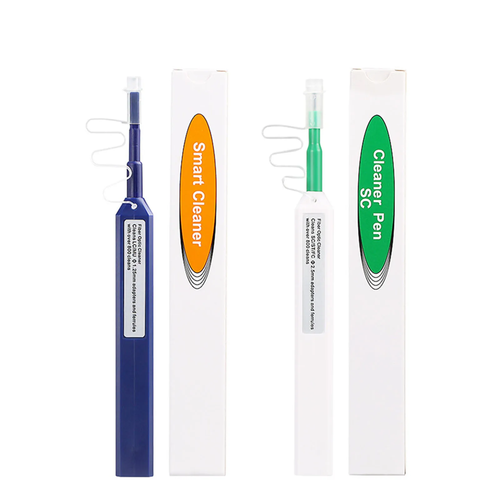 

2pcs/set Fiber Optic Cleaning Pen Ferrule Connector Home Portable Multifunction