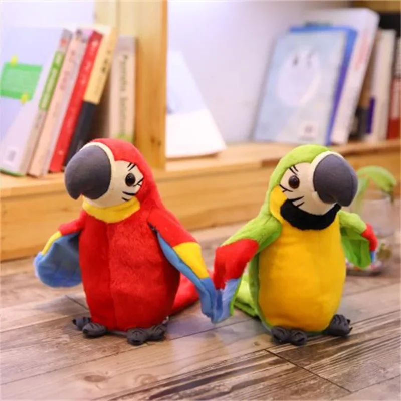 Simulation Plush Toy Parrot Bird Plush Stuffed Doll Children's Toy Cute Animal Birthday Toy Christmas Party Gift for Children 3