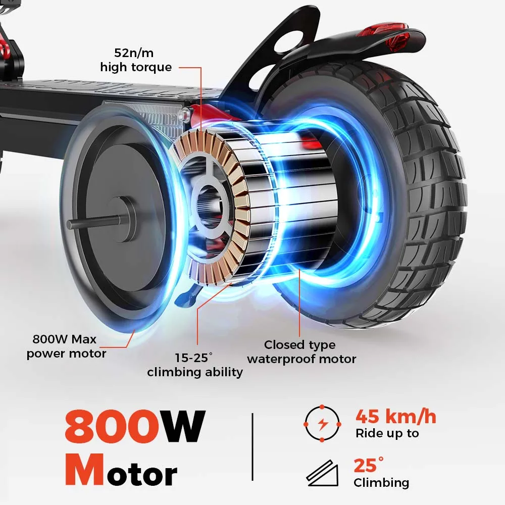 Trottinette Electrique iScooter iX4 800W 10 avec APP 48V 15 Ah