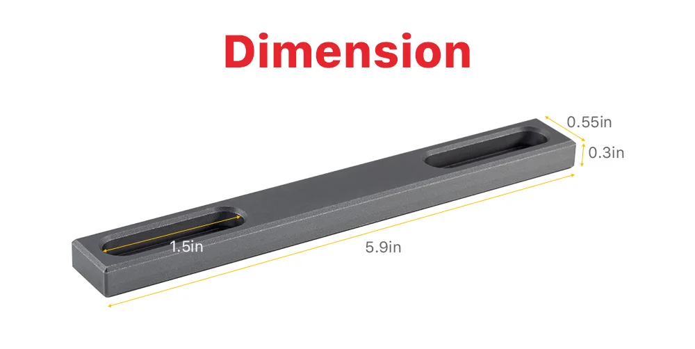 Ultra ayc 2 stücke faser markierung arbeitstisch position ierungs stange 150*19*9mm mit 4 schrauben für faser & co2 & uv markierung gravur maschine – Detail 2