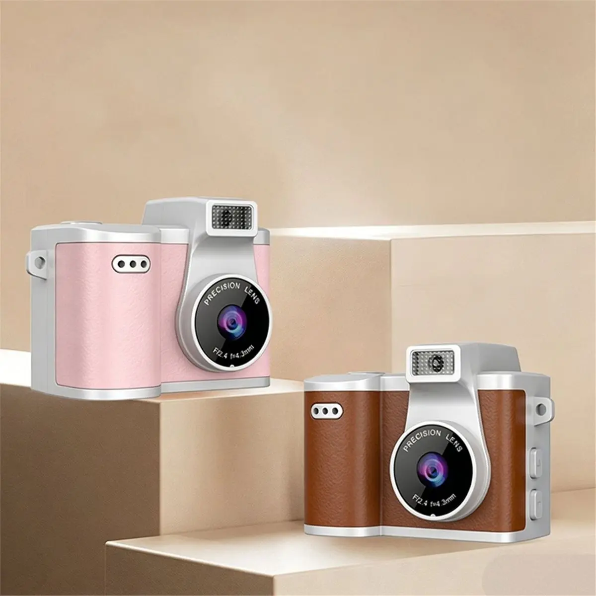 N05R 1080P 레트로 디지털 카메라 비디오 레코더 LED 필 라이트 0.96인치 IPS 스크린 휴대용 미니 디지털 카메라 A