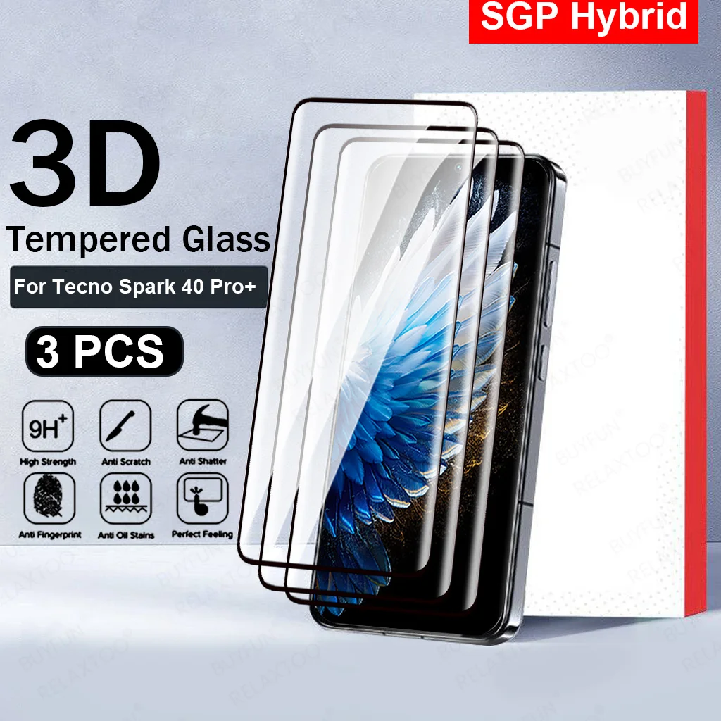 3-Pack 3D Curved Premium Tempered Glass Screen Protector