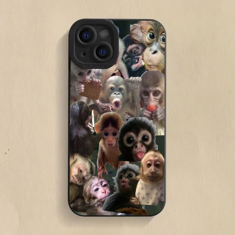 Whimsical Monkey Silicone Soft Phone Case Cover