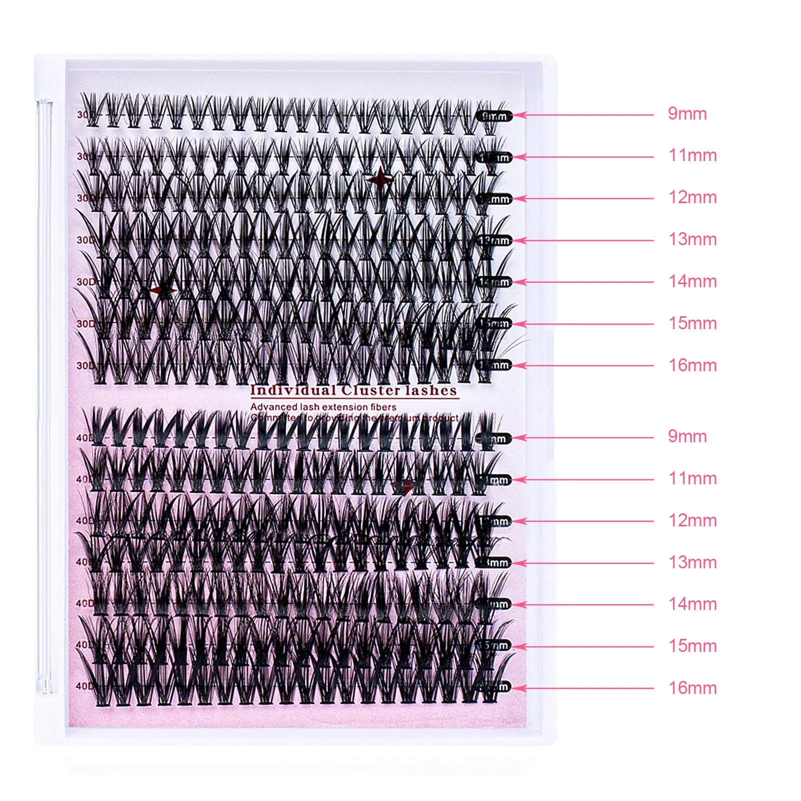 320pcs DIY Eyelash Extension Kit 30D 40D Lash Bond and Seal lash set Glue Individual lashes 10 Rows Cluster Eyelashes make up