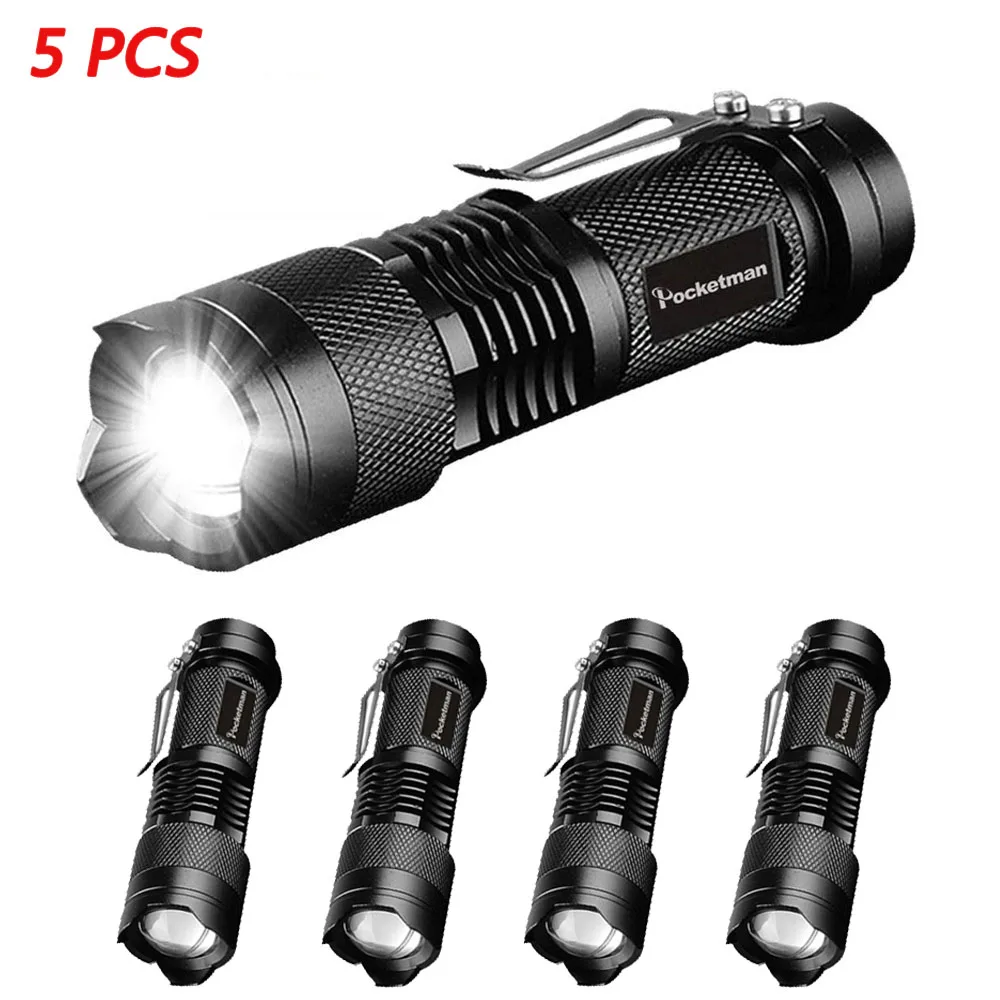 best led torch 10Packs Portable Mini Q5 LED Flashlight Tactical Lamp LED Torch Adjustable Focus Zoomable Flashlight for Gift, Hiking, Camping good flashlights Flashlights