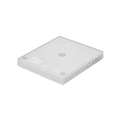 Black Mirror Mini Espresso Kitchen Scale - USB Rechargeable, Lightweight Digital Timer (MINI WHITE)