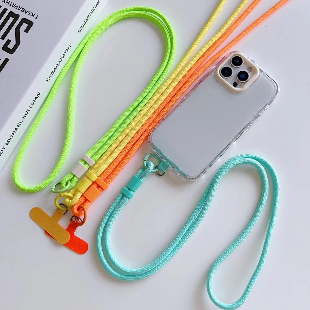 Vibrant Adjustable Crossbody Phone Lanyard - Candy Color Anti-Lost Strap