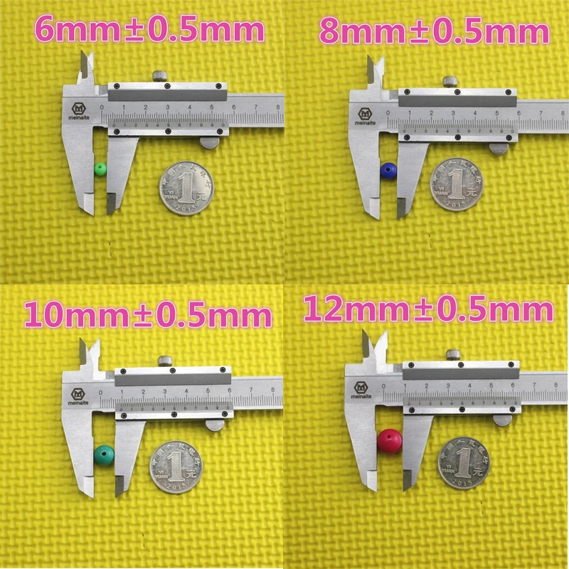 100개 8-12mm 원형 아크릴 2홀 무광 비즈 캔디 컬러 루즈 스페이서 비즈 쥬얼리 팔찌 액세서리용