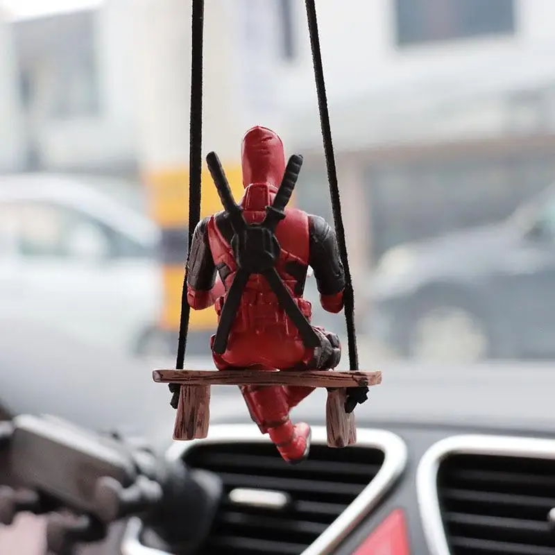 Deadpool Car Mirror Pendant Close Up