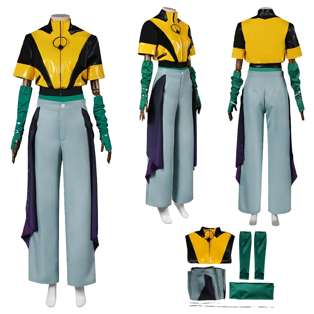

Alune Cosplay Game LoL Costume Uniform Top Pants Gloves Adult Female Women Disguise Outfit Fantasy Halloween Carnival Party Suit