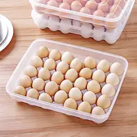 Egg Container With Cover Kitchen Storag 34 Grid Egg Drawer Fridge Egg Tray Kitchen Countertop Anti-Fall Egg Storage Box 1