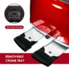 4 Slice Toaster Retro Stainless Steel Toasters with Bagel Defrost Cancel Function 6 Browning Settings Extre Wide Slot Red 5