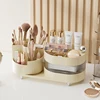 The Desktop Can Be Rotated Cosmetics Storage Box, Dresser Large Capacity Makeup Brush, Eyeshadow And Lipstick Compartment Shelf 5