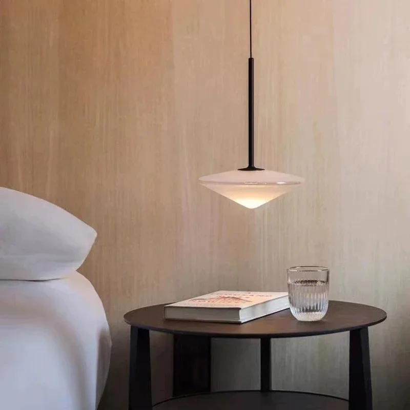 

Modern Creative Glass Pendant Lamp for Dining Room Bedroom Dining Kitchen Island Led Hanging Lamp UFO Indoor Decor Lighting
