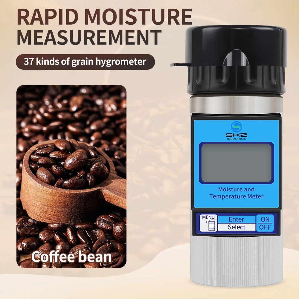 

Grain Moisture Meter For 37 Kinds Grains Humidity Tester Wheat Corn Soybean Peanuts Coffee Beans Hygrometer Multi-Language