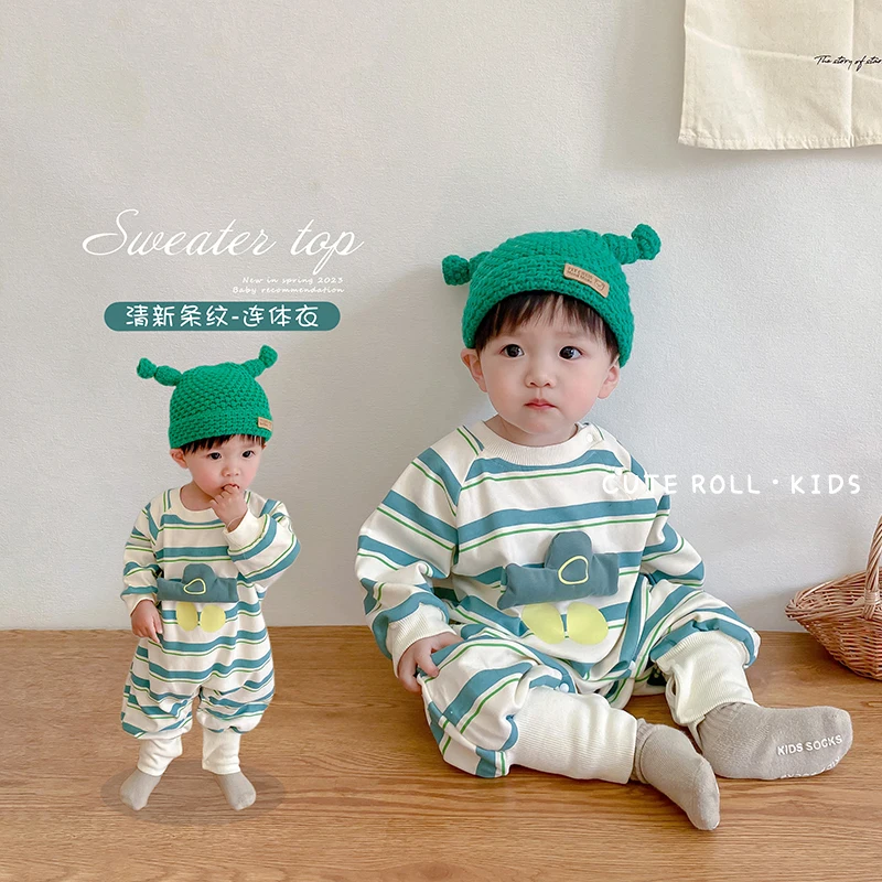 

Jenny&Dave Spring and Autumn 2023 New 3-Month Infant and Toddler Clothes Climbing Clothes Male and Female Baby Leggings Casual R