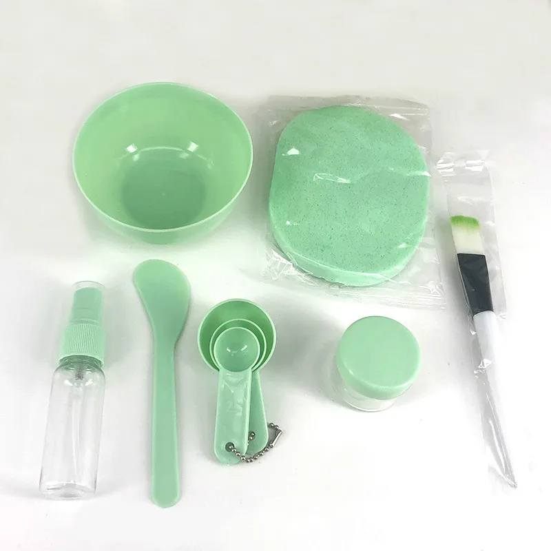 DIY 페이스 마스크 믹싱 볼 세트   스푼  페이셜 스킨 케어  실리콘 메이크업 브러쉬  주걱 뷰티 화장품  9 개