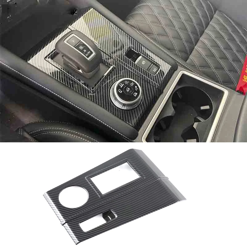 

For Mitsubishi Outlander 2022 2023 ABS Carbon Fiber Car Central Control Gear Shift Panel Cover Water Cup Holder Trim