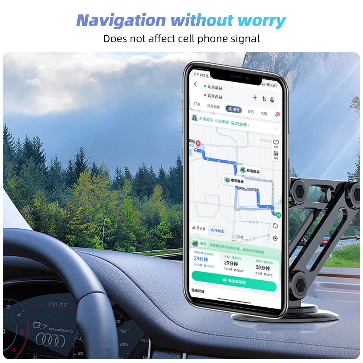 Universal 360 Rotation Magnetic Car Phone Holder Instrument Desk Support in Car For MagSafe For All Phone Easy Paste Mount Stand