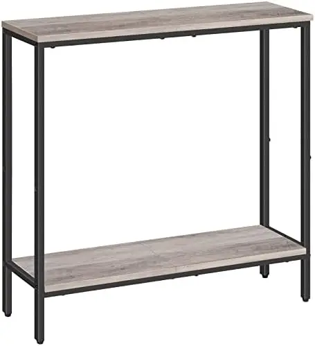 

Inches Narrow Console Table, Small Sofa Table, Entryway Table with Shelves, Side Table, Display Table, for Hallway, Bedroom, Foy