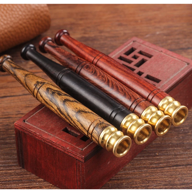 

Wooden dual use Cigarette Mouthpiece New Handmade retro Smoking Pipe Tar Filtration Removable to Clean Tobacco Filter Men Gift