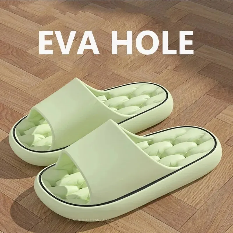 Bathroom House Slippers Leaking Quick-Drying Shower Slipper Light Weight Waterleaky Beach Flip Flops Women Swimming Slides 4