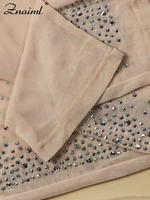 Znaiml Luxury Women Long Sleeve Sheer Mesh Patchwork Skinny Night Party Club Romper Overalls Birthday Sexy Rhinestone Jumpsuits - Image 6