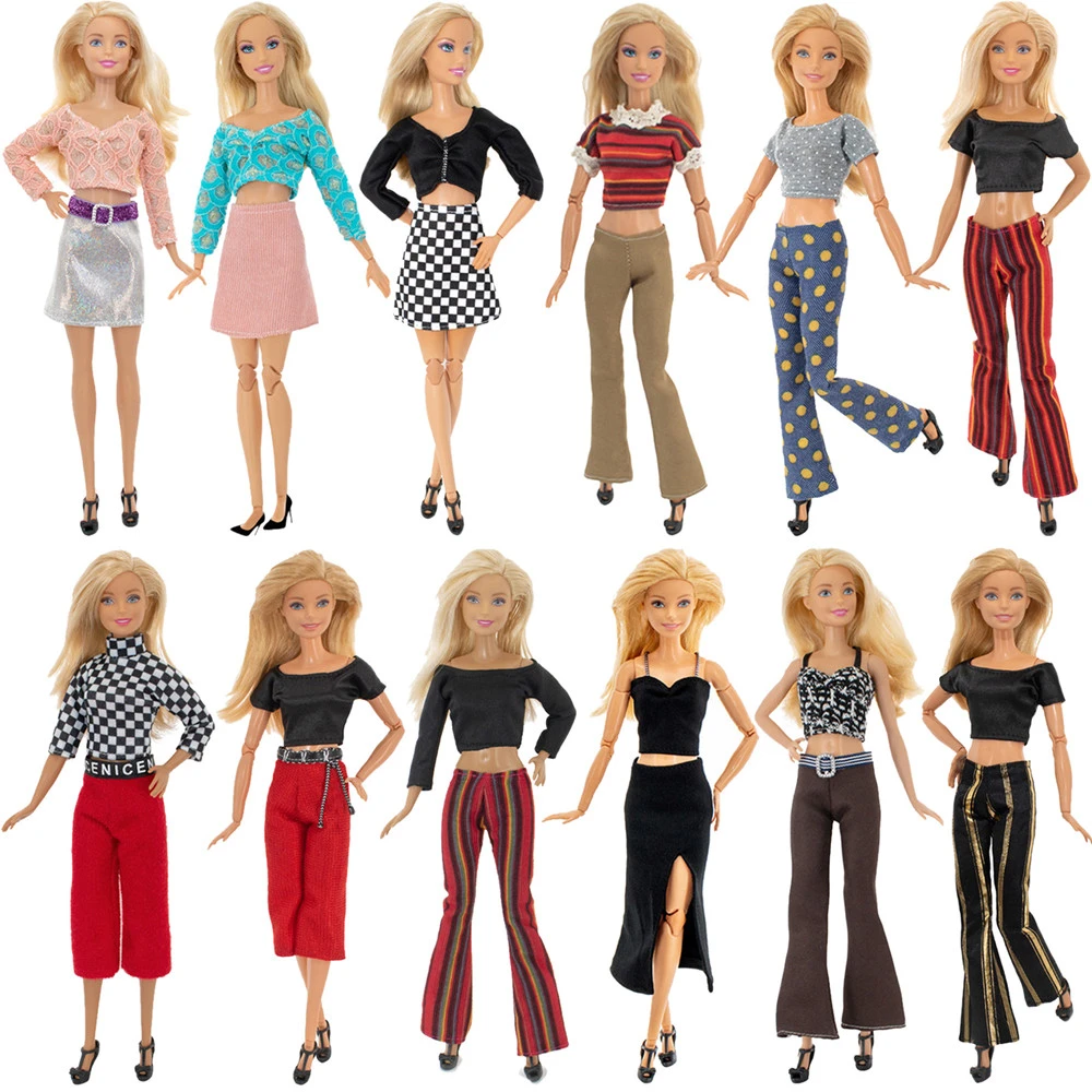 Druppelen licentie verlichten Handgemaakte Barbies Kleding Top + Rok Mode Set Voor 11.5 Inch Of 30Cm  Poppen Dagelijkse Slijtage Meisjes Kleding Gift speelgoed| | - AliExpress