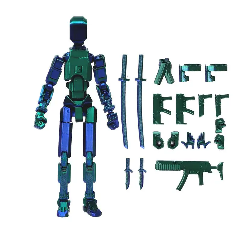 3D Printed Multi-Jointed Movable Shapeshift Kids Robot 3d Mannequin Dummy 13 Action Figures Toys Adults Parent-children Games