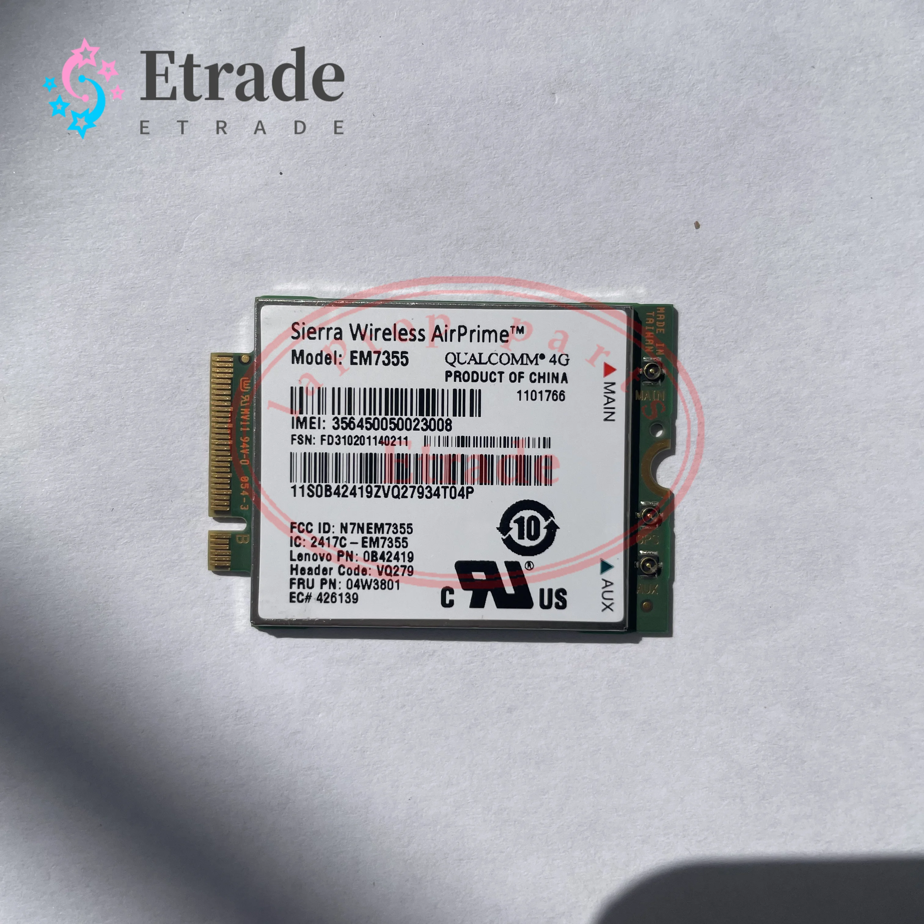 SIERRA EM7355 GOBI5000 4G LTE PCIe Module 100M WWAN WiFi Card 04W3801 For Lenovo THINKPAD X1 X240 W540 T440P T431S L440