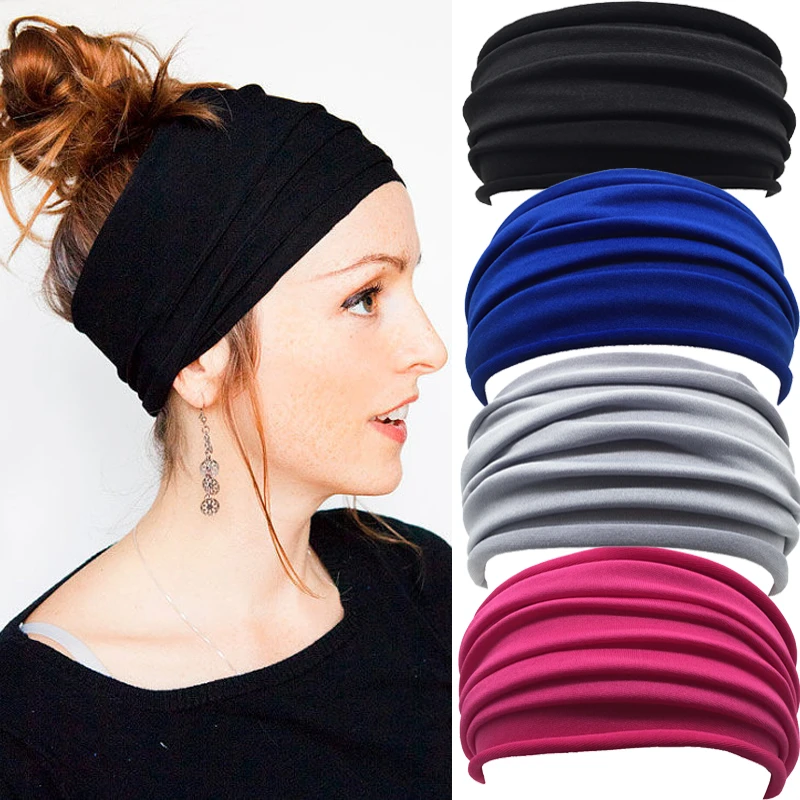 elásticas anchas para mujer, cinta para la para deporte, Yoga, gimnasio, Bandanas| | AliExpress