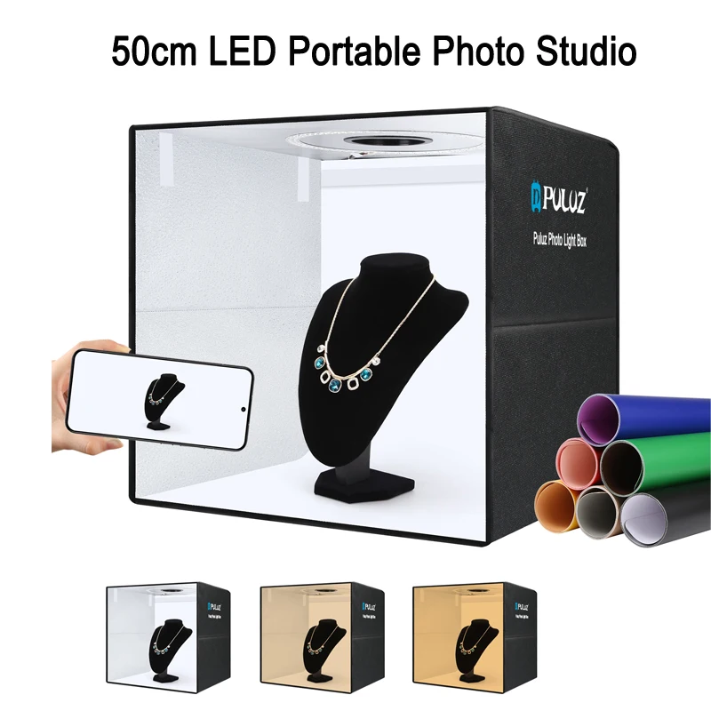 PULUZ 50cm Folding Portable Photo Studio Tent Box Color Ring