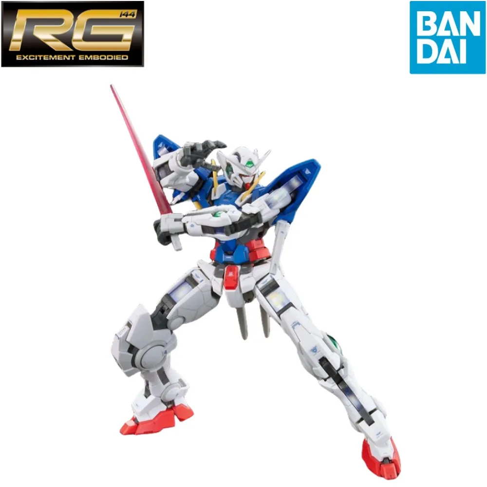 

Bandai Original Gundam Suit Rg15 1/144 Gundam Exia Gn-001 Anime Model Assembled Robot Garage Kit Collectible Model Ornaments