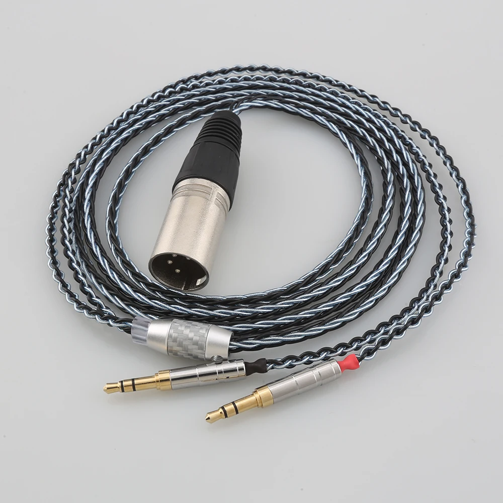 New Audiocrast 8core Silver Plated Headphone Cable For Focal Clear