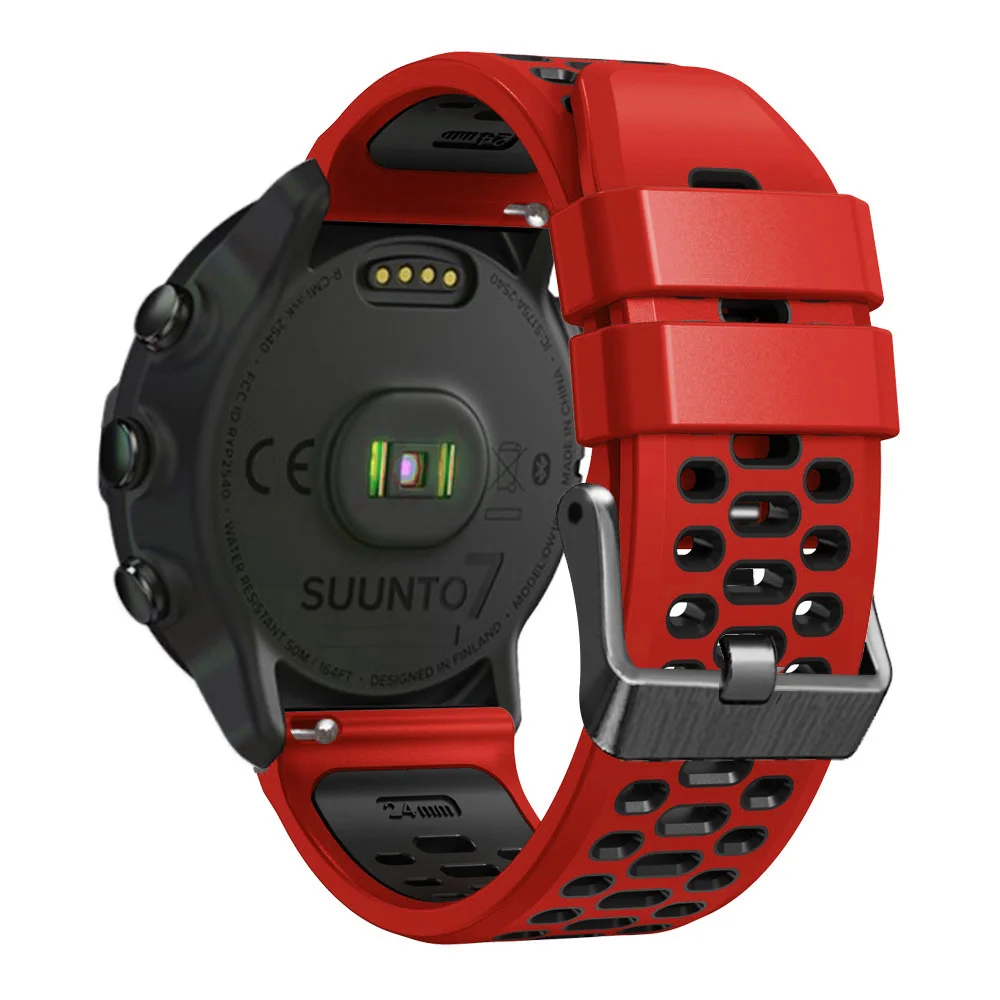 Silicone Wristband Bracelet in 24mm for Outdoor and Athletic Watches