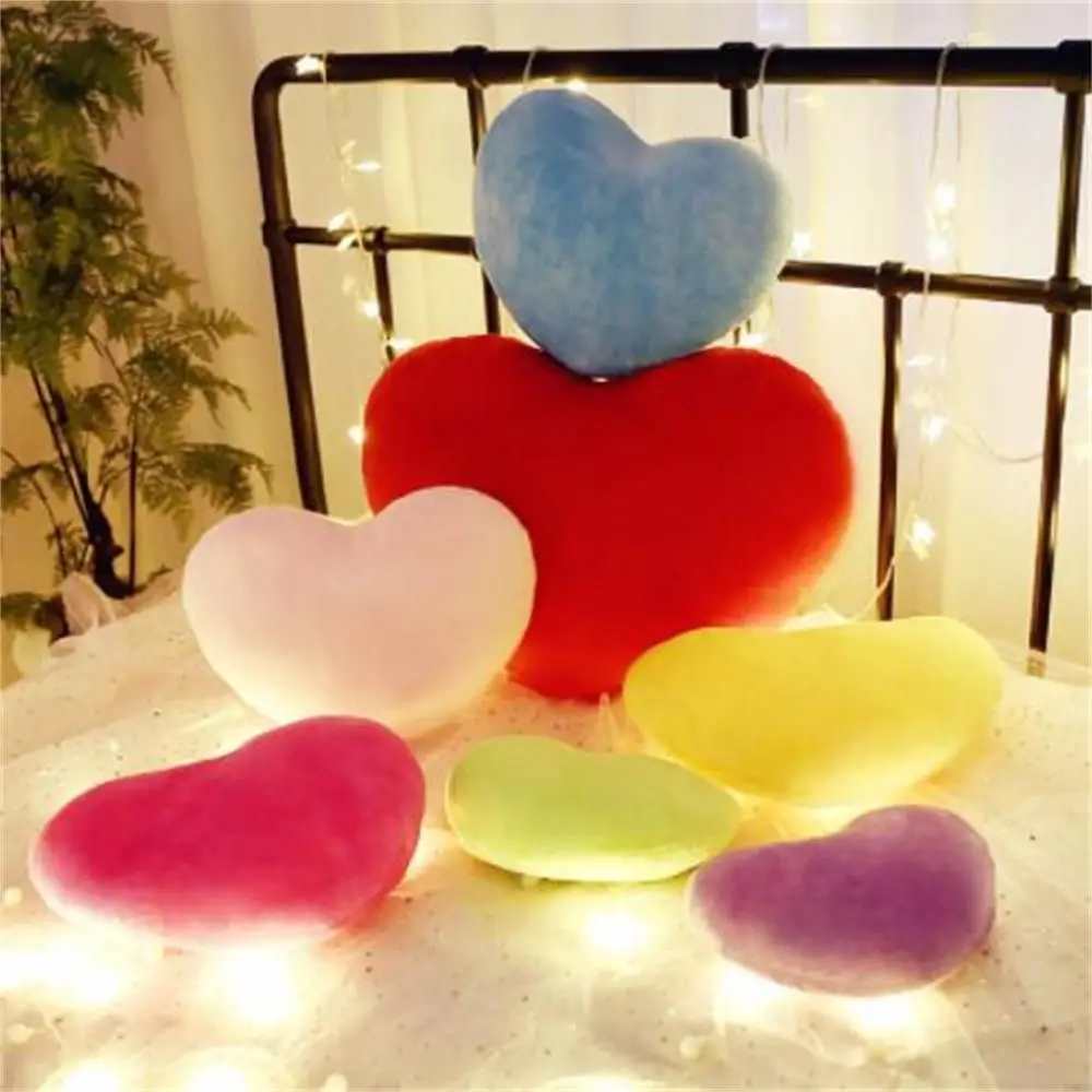15//20cm Pink Soft Pillow Red Heart Shape Pillow Plush Pillow Valentines Day Throw Pillow Cotton Cushion Home Decor Lover Gift 4