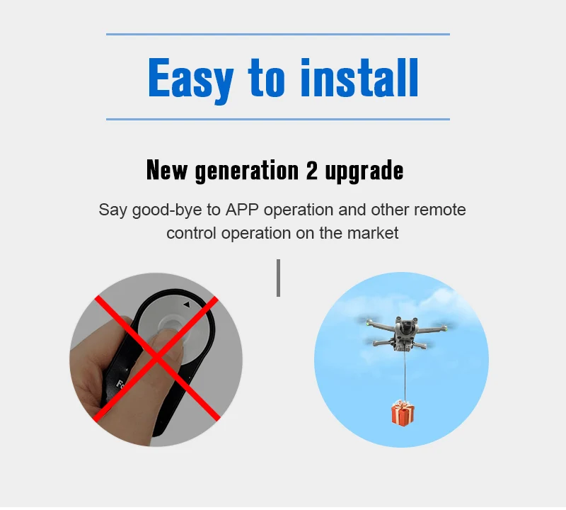 Description Picture 5 of itemAirdrop System 12KM for DJI Mini 3 Pro Drone Accessories Thrower Payload Dropper Transport Device For DJI Mini 2 SE/Mini 4/Air 3