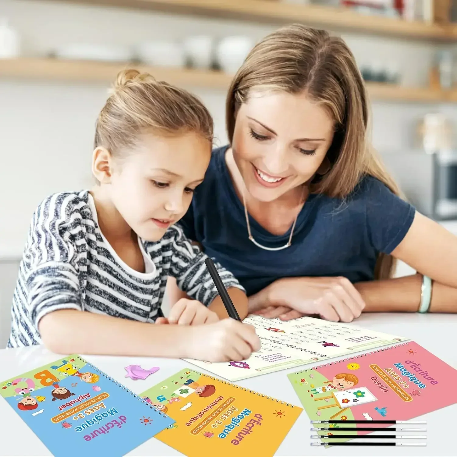 French Magic Practice Copybook Free Pen Preschools Kids Calligraphy Notebook Children Reusable Français Writing Book Ages 3-8 5