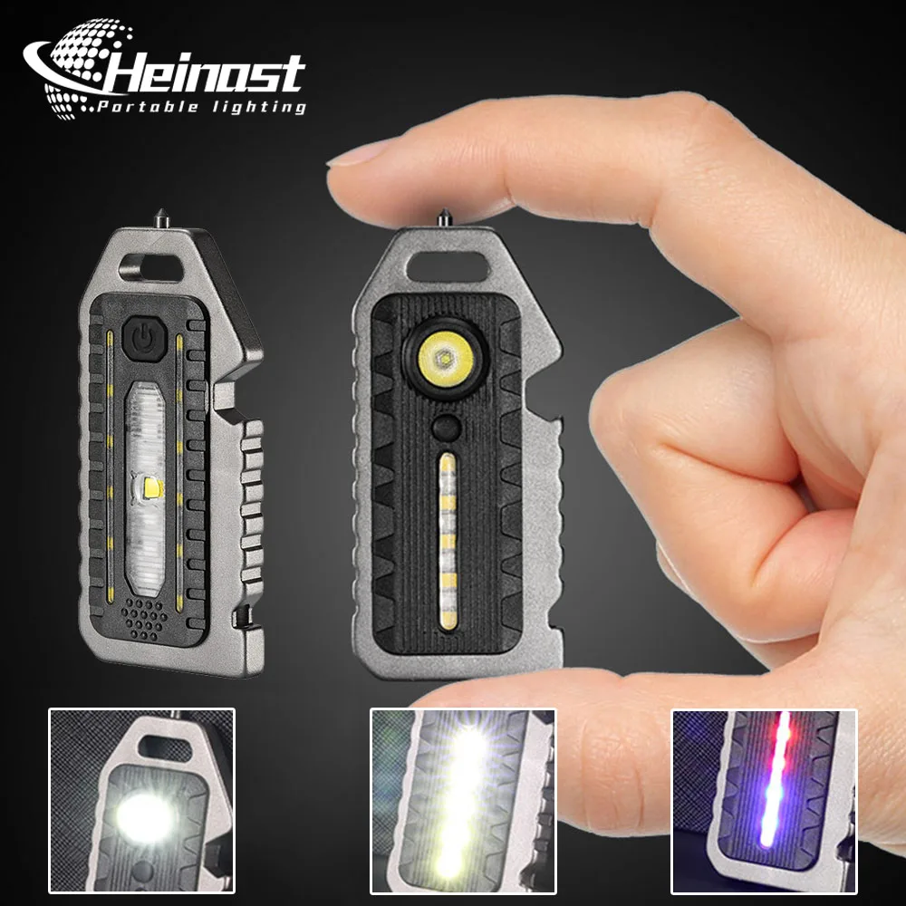 

LED Red Blue Shoulder Police Light USB C Rechargeable Flashing Safety Novelty Lighting Mini Keychain Flashlight Bike Warn Light