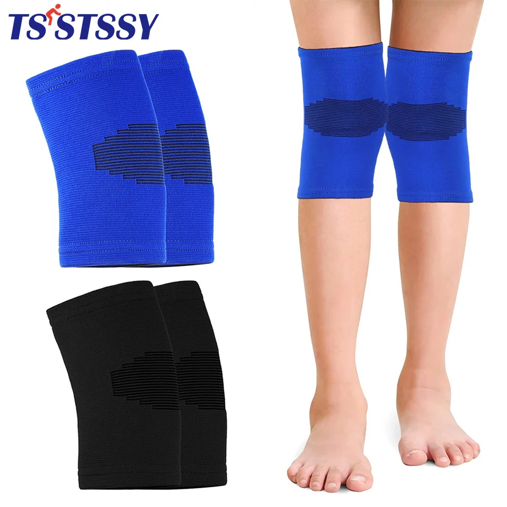 

1Pair Kids Teenagers Sports Knee Compression Sleeves Leg Support for Boys Girls Cycling Running Basketball Football Gymnastics